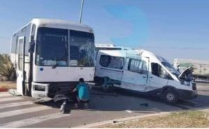 Accident entre deux bus sur la route régionale Sousse-Monastir : 23 blessés évacués