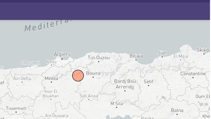 هزة أرضية بشدة  5.1 على سلم ريشتر شمال غرب ميهوب بالمدية