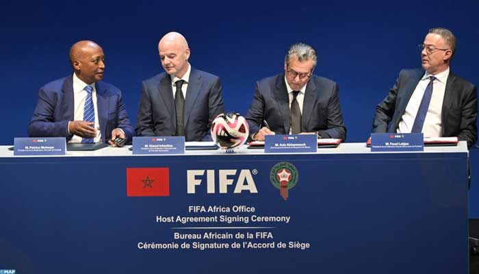 Signature d'un accord de siège du Bureau Afrique de la FIFA au Maroc