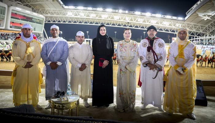 SAR la Princesse Lalla Hasnaa et S.E. Sheikha Sara Bint Hamad Al-Thani président à Doha le 