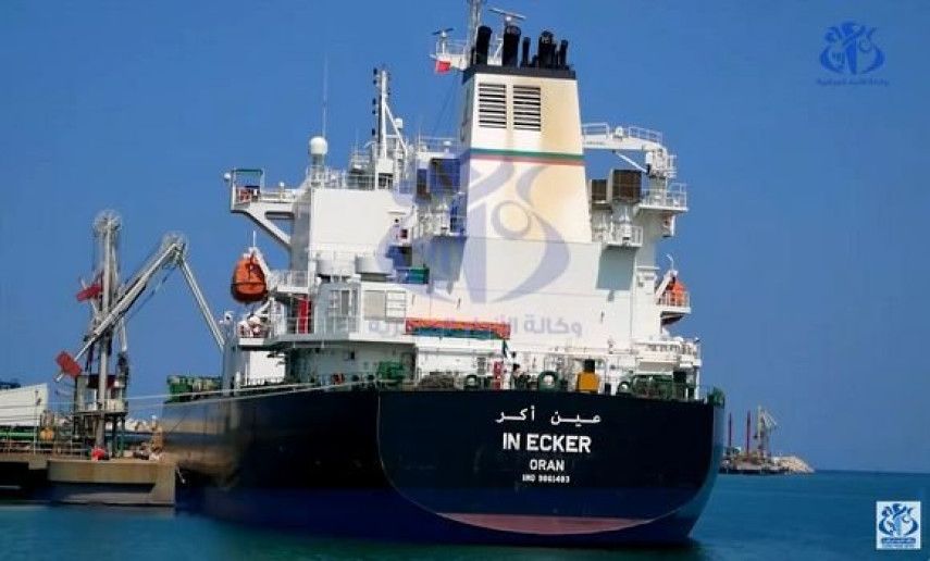 Algerian tanker “In Ecker,” loaded with 30,000 tons of fuel oil, leaves Skikda port for Lebanon