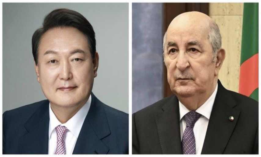 President Tebboune receives good wishes from South Korean President