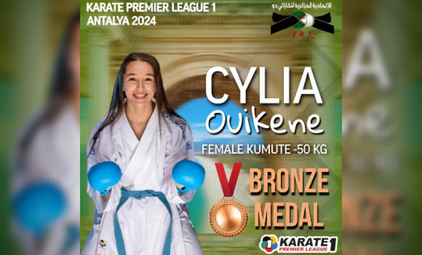 ‎2024 Karate 1 Premier League Antalya: Algerian Cylia Ouikene wins bronze