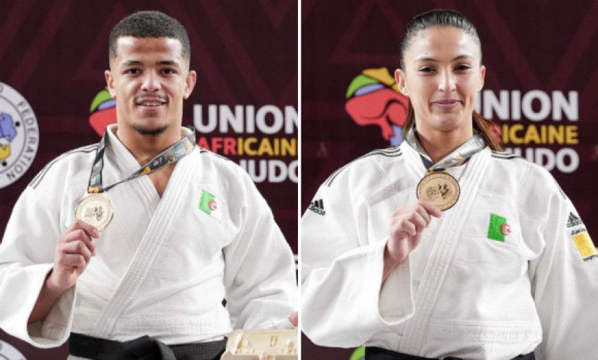 Judo: Dris Messaoud, Amina Belkadi secure gold at African Championships