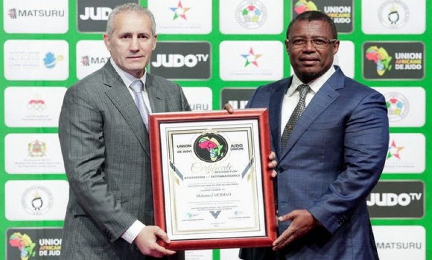 AJU honors Mohamed Meridja for unwavering commitment to judo