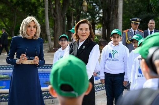 La Princesse Lalla Hasnaa et Madame Brigitte Macron visitent le jardin d’essais botaniques de Rabat