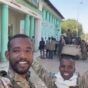 Sudanese soldiers outside Wad Madani muncipality on Jan 11, 2025