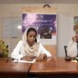 SIHA regional director (R) chairs a media briefing about sexual violence in Al-Jazirah on July 22, 2024