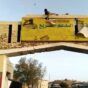 SAF soldier removes RSF banner after taking control of its base in Gedaref eastern Sudan.