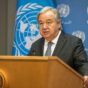 Antonio Gueterres speaks to reporters in New York on May 17, 2023