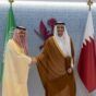 Saudi foreign minister (L) and Qatari Prime Minister and foreign affairs minister on December 2023 (SPA photo)