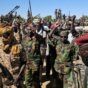 Darfur joint force members celebrate Sudan independence day in El Fasher on January 1, 2024