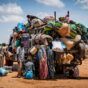 A truck carrying the personal belongings of displaced persons from Sudan who arrived in Chad (IOM photo)