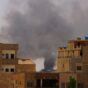 Smoke is seen rise from buildings during clashes between the paramilitary Rapid Support Forces and the army in Khartoum North, Sudan. April 22, 2023. Reuters photo