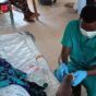 An MSF doctor treats a cholera patient at the cholera treatment centre in Al Fao Hospital, December 9 2024 - MSF photo