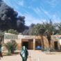 Thick smoke fills the sky in Mayo, Waad Hussein, following an airstrike by the Sudanese army on December 8, 2024