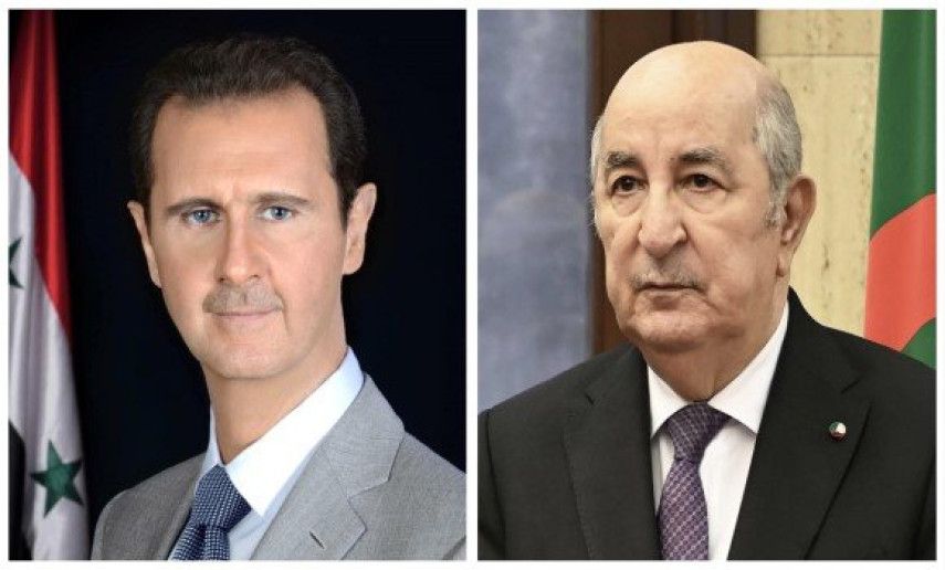 Le président de la République reçoit les vœux du son homologue syrien à l'occasion du 70e anniversaire du déclenchement de la Révolution de libération