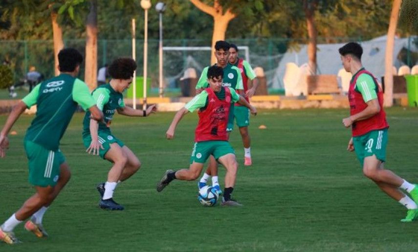 Foot/Qualif's CAN 2025 U20 (Zone UNAF): première séance d'entrainement des juniors algériens en Egypte