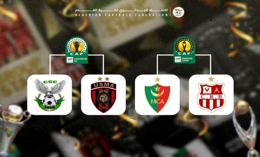 Foot/compétitions interclubs de la CAF: bon début pour l'USMA, le CS Constantine et le MCA, faux départ pour le CR Bouilzdad