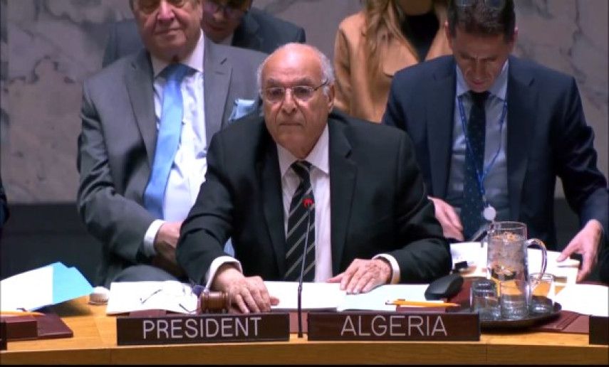 Conseil de sécurité: l'Algérie préside une réunion sur "la situation au Moyen-Orient, y compris la question palestinienne"