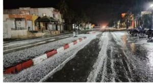 Sidi Bouzid : des orages violents provoquent inondations et chutes de grêle