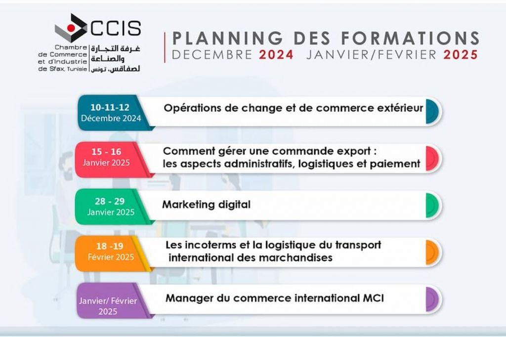 La CCI de Sfax organise des formations à partir de décembre