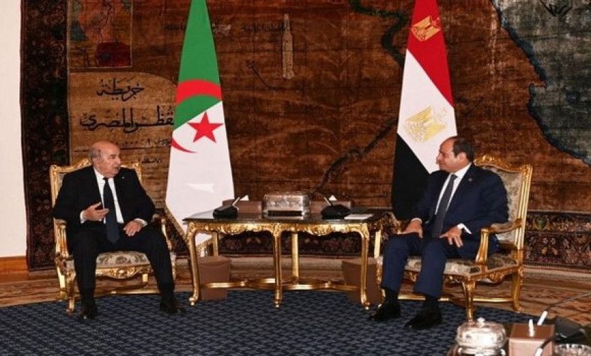 President of the Republic holds, in Cairo, talks with Egyptian counterpart