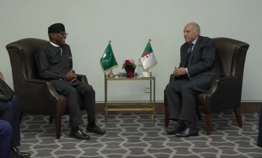 Attaf holds discussions with AU Commissioner for Political Affairs, Peace, security