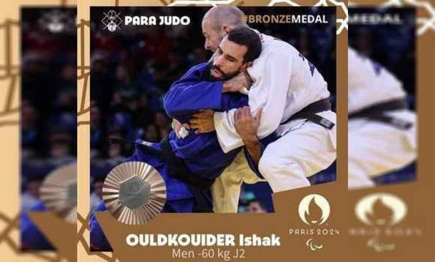 Paris 2024 Paralympic Games/Para-judo: Algerian Ishak Ouldkouider clinches bronze