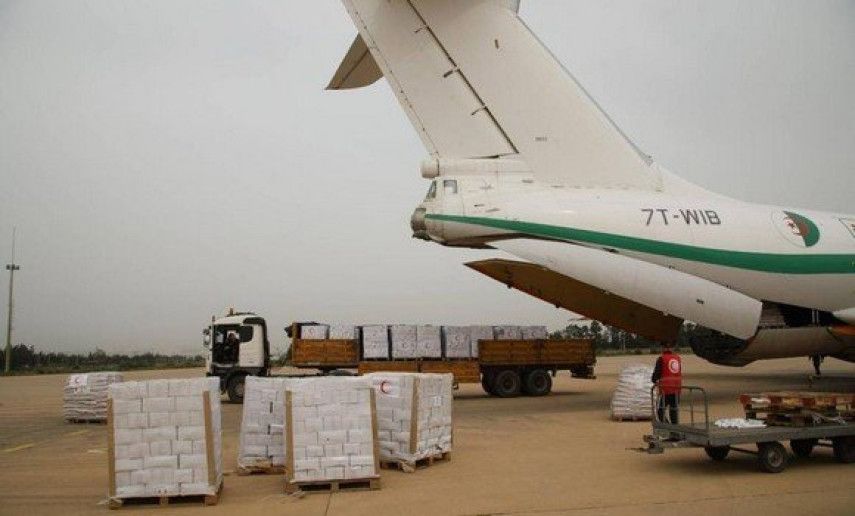 Algerian Red Crescent ships 150 tonnes of humanitarian aid to Palestinian brothers