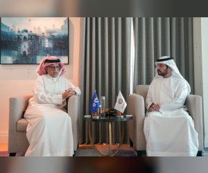 حمدان بن مبارك وسلمان بن إبراهيم يبحثان سبل الارتقاء بالكرة الآسيوية