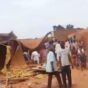 Homes reduced to rubble after Sudanese army airstrikes in Al-Kuma, North Darfur on October 4, 2024