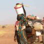 Villagers flee theirs homes following recent attacks by the RSF and allied militias North Darfur on April 13, 2024