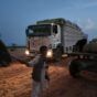 First WFP trucks cross Sudan's reopened Adre border with food for communities at risk of famine on August 21, 2024 (WFP photo)