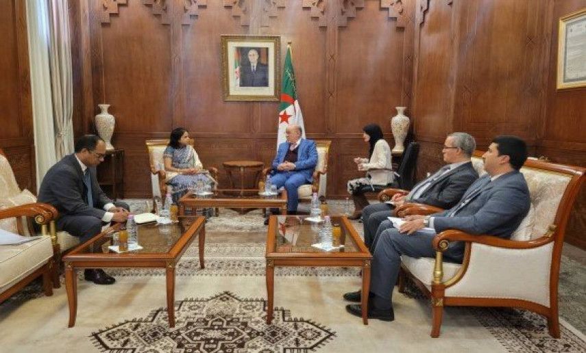 Belmehdi reçoit l'ambassadrice de l'Inde à Alger