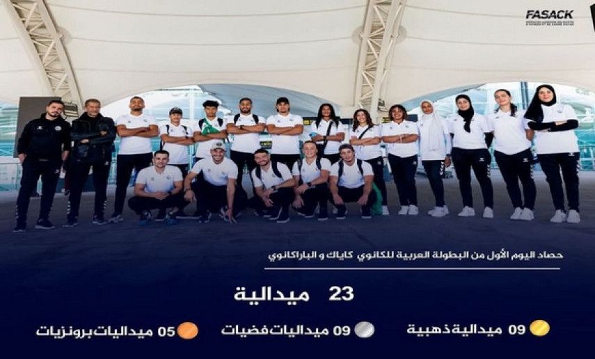 Kayak/Canoë et Para-Canoë - Championnats arabes 2024 (1re journée): l'Algérie décroche 23 médailles dont 9 en or