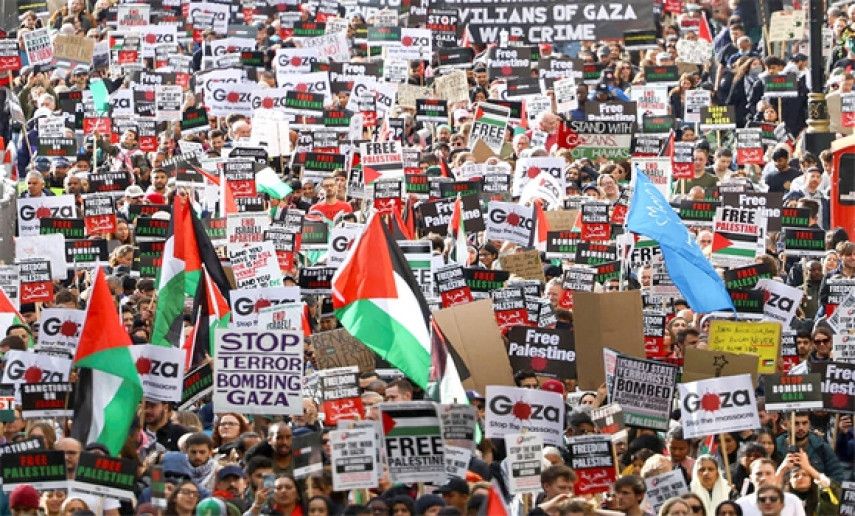 Manifestations massives dans plusieurs capitales du monde réclamant la fin de l'agression sioniste contre Ghaza