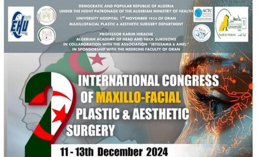 EHU d’Oran: 2e congrès international de chirurgie maxillo-faciale en décembre